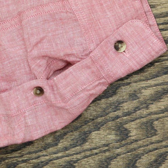 Lands' End Front Utility Tunic Top 516626-Sample L Tall Majove Rose Pink Red - Picture 4 of 5